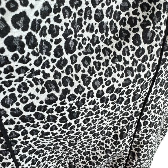 Banana Republic Leopard Print Half Sleeve Round Neck Mini Sheath Dress Size 0 - Picture 4 of 9